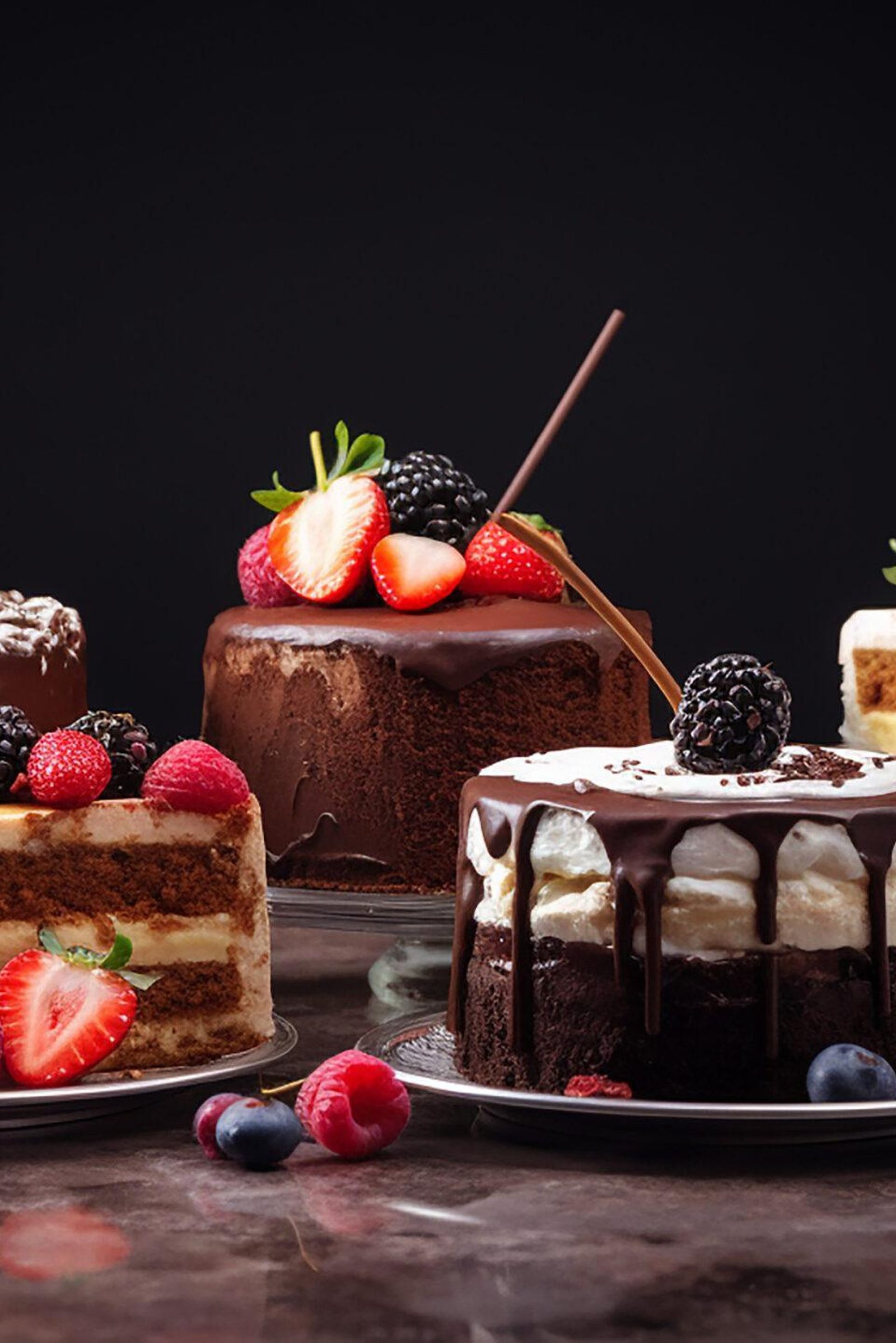 photograph-assortment-delicious-looking-cakes